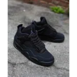 Premium Air Jordan Retro 4 Black Cat Shoes For Men (BME129)