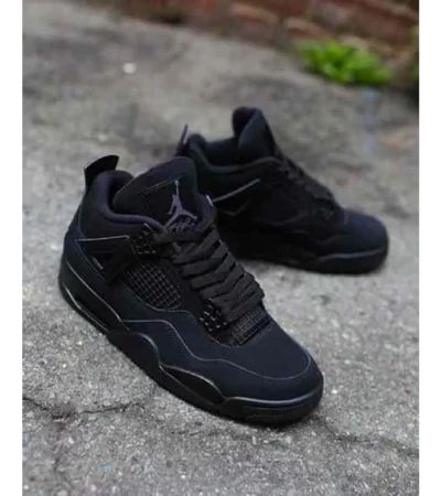 Premium Air Jordan Retro 4 Black Cat Shoes For Men (BME129)