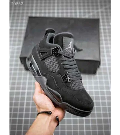 Premium Air Jordan Retro 4 Black Cat Shoes For Men (BME133)