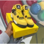 Premium Air Jordan Retro 4 Lightning Tour Yellow Shoes For Men (FST1169) - Image 3