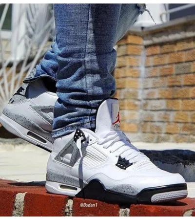 Premium Air Jordan Retro 4 White Cement Shoes For Men (FST1170) - Image 2