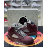 Premium Air Jordan Retro 5 Burgundy Shoes For Men (FST1173) - Image 3