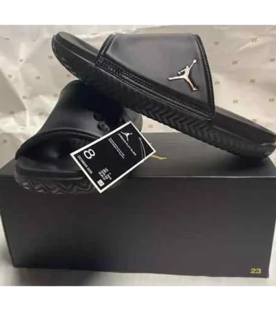 Premium Air Jordan Super Play Black Gold Slide For Men (SP496)