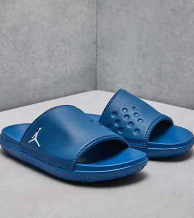 Premium Air Jordan Super Play Blue Gold Slide For Men (SP497) - Image 2