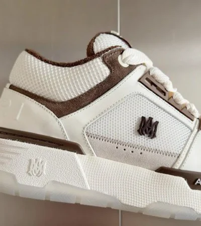 Premium Amiri Ma 2 Low Top White Brown Shoes For Men (FST1131) - Image 2
