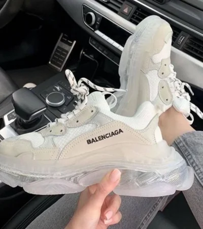 Premium Balenciaga Triple S Clear Sole White Shoes For Men (SFS1333) - Image 2
