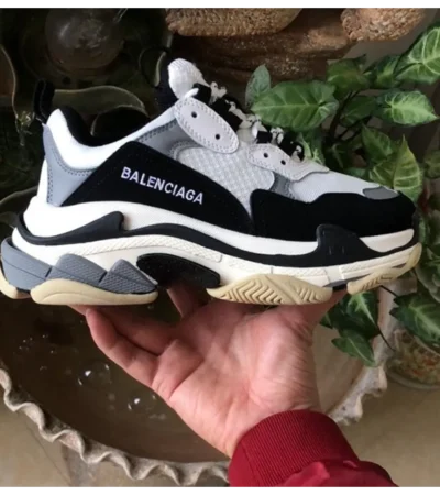 Premium Balenciaga Triple S Grey Black Shoes For Men (SW5695)