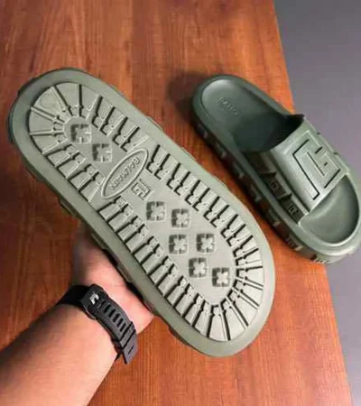 Premium Balmain Ari Green Slide For Men (SP510) - Image 2