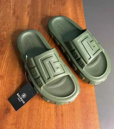 Premium Balmain Ari Green Slide For Men (SP510)