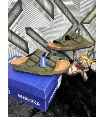 Premium Birkenstock Arizona Olive Suede For Men (SNC542)