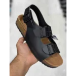 Premium Birkenstock Black Leather Suede For Men (SNC547)