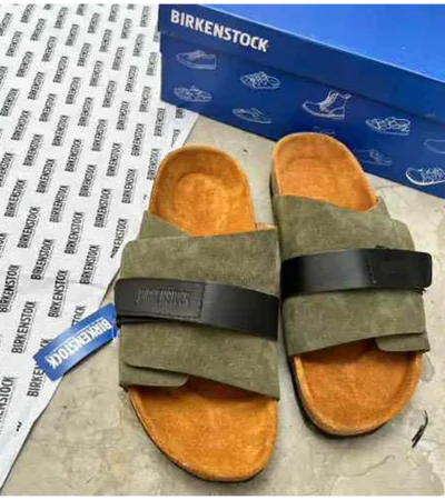 Premium Birkenstock Kyoto Olive Suede For Men (SNC609)