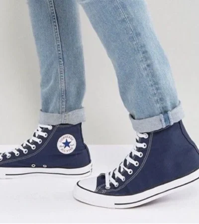 Premium Converse All Star High Navy Shoes For Men (FST1223) - Image 2