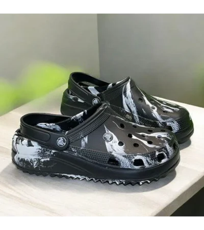 Premium Crocs Classic Clogs Marbled Black Clogs For Men (FST1125) - Image 2