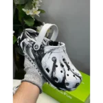 Premium Crocs Classic Clogs White Black For Men (FST1128) - Image 2