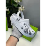 Premium Crocs Classic Clogs White Grey For Men (FST1127)