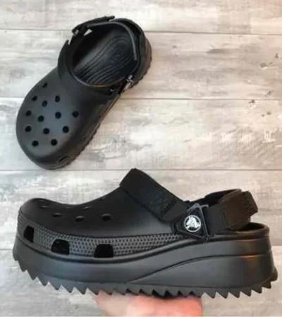 Premium Crocs Classic Hiker All Black Clogs For Men (BME102) - Image 2