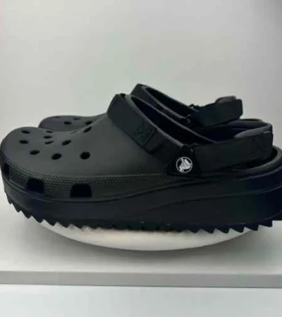 Premium Crocs Classic Hiker All Black Clogs For Men (BME102)