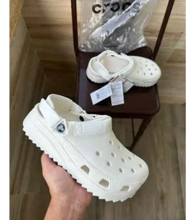Premium Crocs Classic Hiker White Clogs For Men (BME104)
