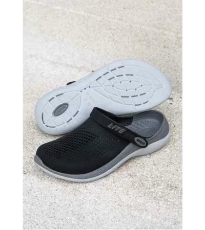 Premium Crocs Lite Ride 360 Black Grey Clogs For Men (BME75)