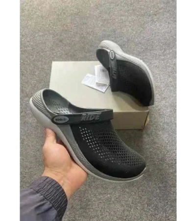 Premium Crocs Lite Ride 360 Black Grey Clogs For Men (SHI507) - Image 2