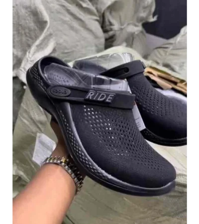 Premium Crocs Lite Ride 360 Full Black Clogs For Men (BME115)