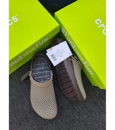 Premium Crocs Lite Ride Brown Mocha Clogs For Men (FST1116)