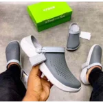 Premium Crocs Lite Ride Grey White Clogs For Men (BME106) - Image 2