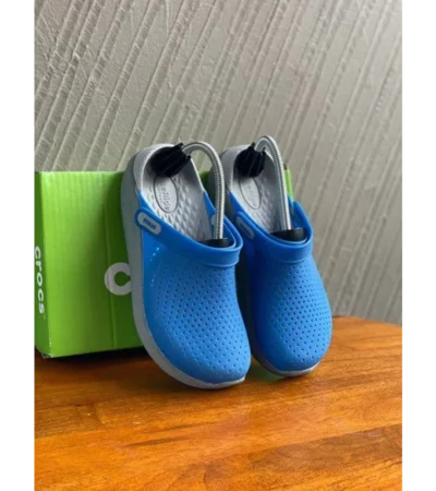Premium Crocs Lite Ride Navy Grey Clogs For Men (FST1115) - Image 2