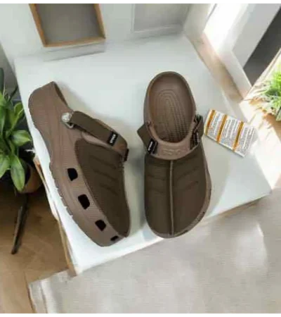 Premium Crocs Yukoon Tan Clogs For Men (SP477) - Image 2