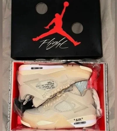 Premium Jordan Retro 4 Off White Sail Shoes For Men (SFS1334) - Image 2
