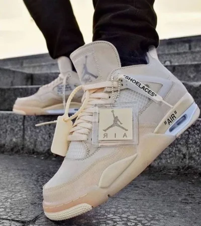 Premium Jordan Retro 4 Off White Sail Shoes For Men (SFS1334)
