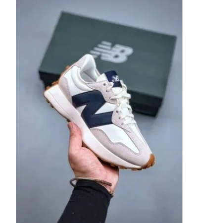 Premium New Balance 327 White Navy Blue Colour Shoes For Men (LL514)