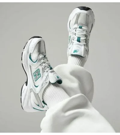 Premium New Balance 530 White Green Shoes For Men (FST1153)