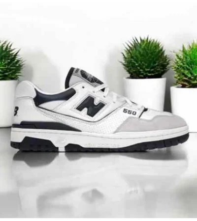 Premium New Balance 550 Black White Shoes For Men (BME54) - Image 2