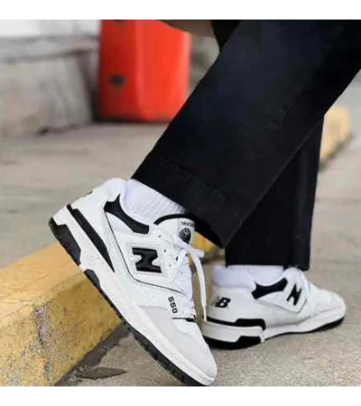 Premium New Balance 550 Black White Shoes For Men (BME54)