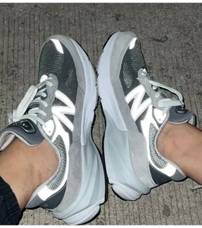 Premium New Balance 990 V6 Classic Grey Reflective Shoes For Men (LL502) - Image 2