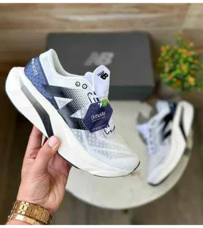 Premium New Balance Fuelcell Rebel V4 White Black Shoes For Men (BME50) - Image 2