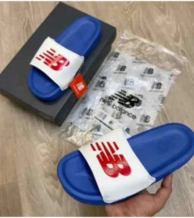 Premium New Balance Swf200 Blue White Slides For Men (SP515)