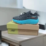 Stylish Skechers Max Road Hyper Burst Black Blue Shoes For Men (SW5800)