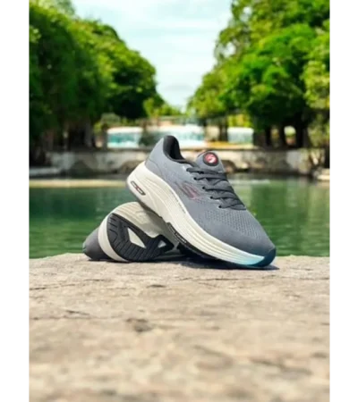 Stylish Skechers Max Road Hyper Burst Dark Grey Shoes For Men (LL613)
