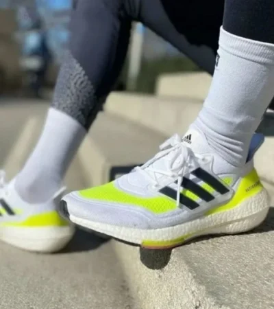 Trendy Adidas Ultraboost 21 Solar White Shoes for Men (SW4787) - Image 2