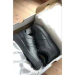 Trendy Nike Air Force 1 Short Black Leather Shoes For Men (SW5641) - Image 2
