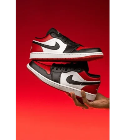 Trendy Nike Air Jordan 1 Low Bred Toe Shoes for Men (SW4767) - Image 2