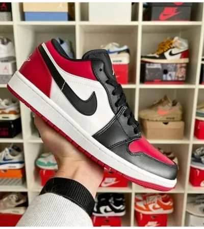 Trendy Nike Air Jordan 1 Low Bred Toe Shoes for Men (SW4767)
