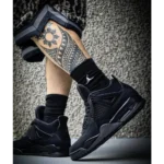 Trendy Nike Air Jordan Retro 4 Black Cat Shoes for Men (SW4766) - Image 3