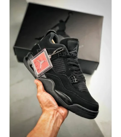 Trendy Nike Air Jordan Retro 4 Black Cat Shoes for Men (SW4766)
