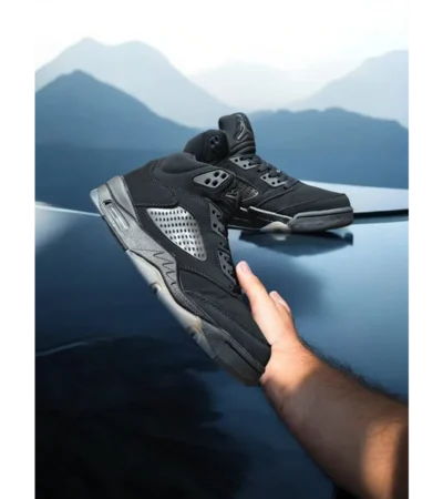 Trendy Nike Air Jordan Retro 5 Black Cat Shoes For Men (SW5638) - Image 2