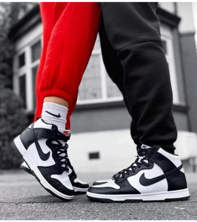Trendy Nike Dunk High Panda Black White Shoes for Men (SW4818) - Image 2