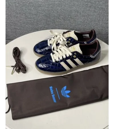 Wales Bonner X Samba Croc Navy Shoes For Men (HS203) - Image 2